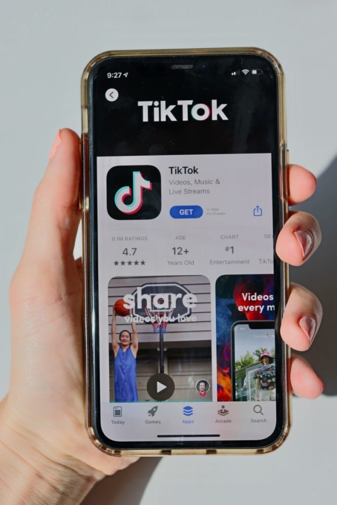 TikTok app on mobile