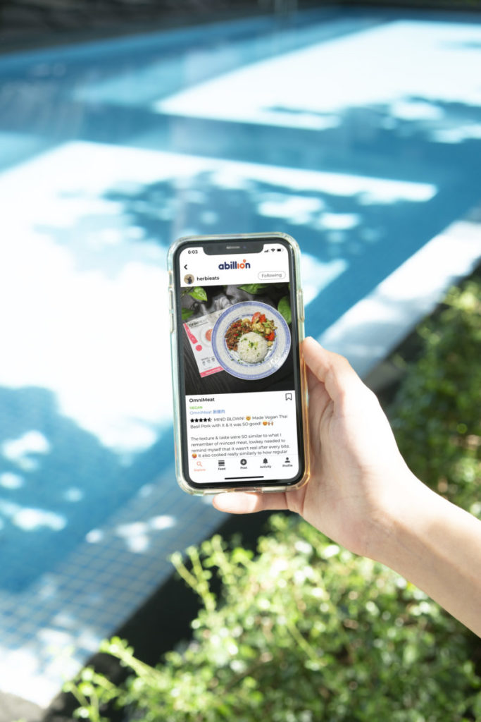 picture of healthy food on a phone